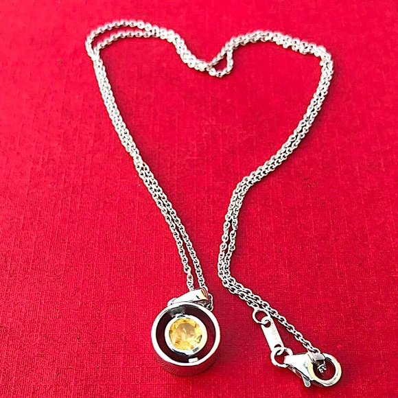 REAL Brazilian citrine pendant/Sterling Silver 💎 - Picture 1 of 9